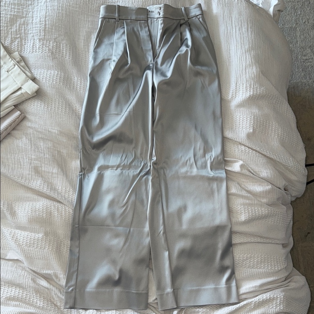 Abercrombie & Fitch Silver Satin Pants